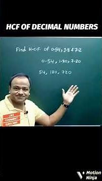दशमलव संख्याओं का HCF || मास्टर ट्रिक