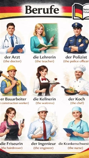 German Vocabulary for Beginners | Learn profession in German 🇩🇪🥕