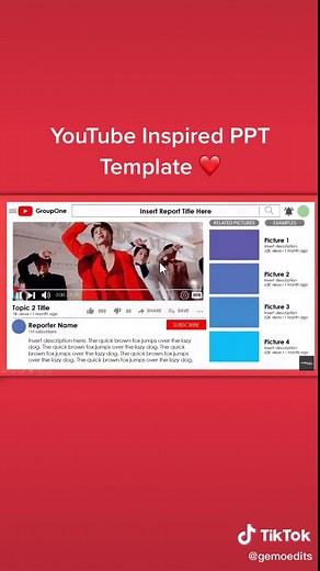 YouTube Inspired PPT Template for Online Classes