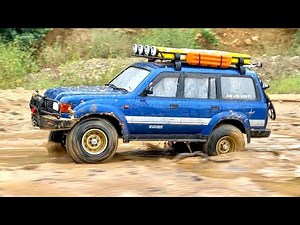 1/10 Scale RC : TOYOTA Land Cruiser 80(LC80) Off-road Driving(AXIAL SCX10 III) #16.