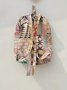 Cotton Patchwork Backpack: Bohemian Indian Laptop Bag - Etsy