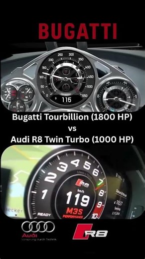 Bugatti Tourbillion vs Audi R8 Twin Turbo #drag #race #germancars #supercar #jdmcars #racing #cars