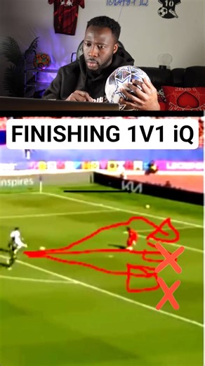 How to finish 1v1 with the goalkeeper using iQ ⚽️ #Tutorial1