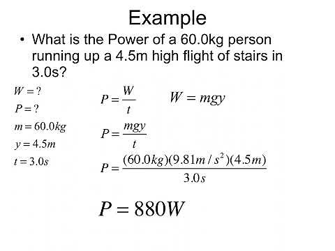Physics 11: Lesson 8 - Power & Efficiency