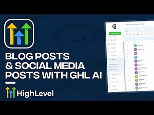 How to Create Blog Posts & Social Media Posts with GoHighLevel AI (Tutorial)