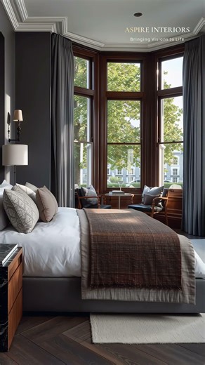 DRAMATIC BRITISH LUXURY Complete Victorian London Townhouse Design with Black Marble and Living Bron