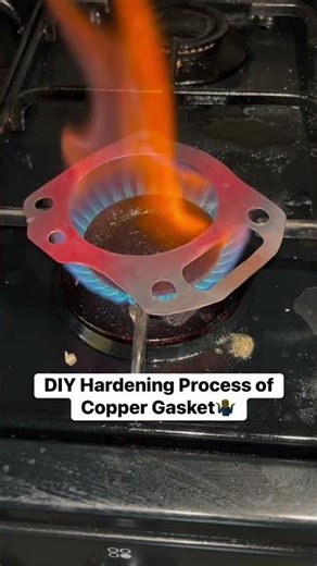 DIY annealing copper gasket #shortvideo #automobile #mechanic #diy #annealing