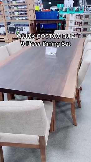 9-PIECE DINING ROOM TABLE AT COSTCO! 😍 #costco #furniture