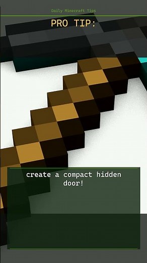 Minecraft tip: create a compact hidden door! 🏗️