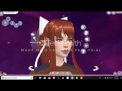 Natskuki and Monika from ddlc | the sims 4