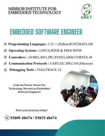 Join Mirror Institute for Embedded Technology and get placed in top MNCs with job support.
