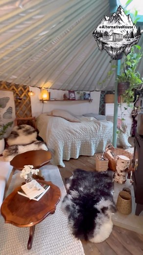 7.1M views · 98K reactions | Watch the full tour in the new YouTube episode - Link in bio  @nordic.yurt.life  @riexploring #yurt #yurtlife #yurtliving #glamping #tinyhouse #tinyhome #tinyhouses #tentcamping #modernyurt | Alternativehouse | Facebook