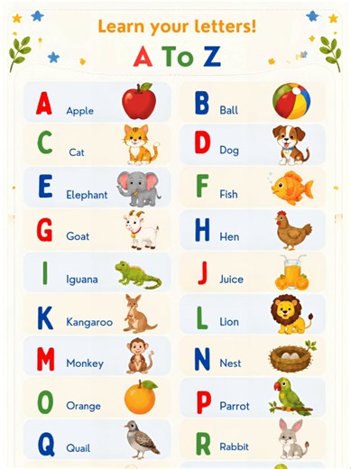 Alphabet for Kids: A to Z Learning Video — A for Apple