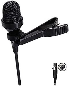 J K Pro Lavalier Lapel Microphone MIC-J 017 Unidirectional Condenser Microphone Compatible with Shure Wireless Transmitter Mini XLR Ta4f Plug