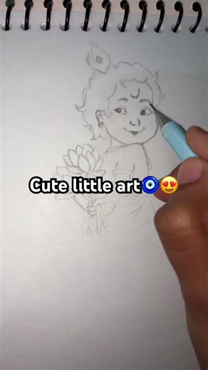 cute kanha sketch #kanhaiya#cute #art #viral #jaishreekrishna#drawing #new #beginnerartist #trending