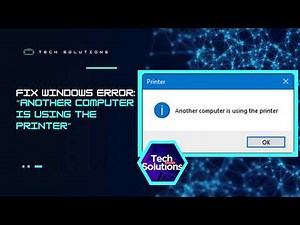 [HOW TO FIX] "Another Computer is Using the Printer" (Windows 11/10)
