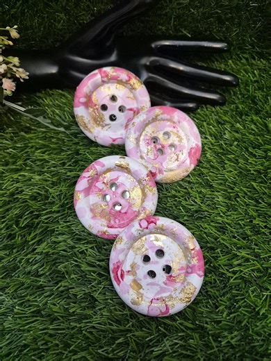 LIMITED EDITION- Guilded Rose Jumbo Button Hair Clip Pair - Etsy