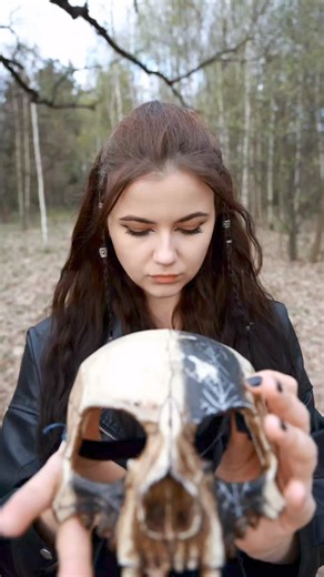 Viking shaman begins her forest ritual🕯️💀🗡️ #vikings #shaman #pagan | MargaretWolf