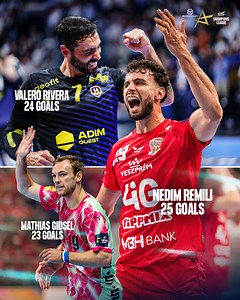 32K views · 632 reactions | First break of the competition and these are the top scorers up to Round 3. ✨ 헪헵헶헰헵 헶혀 혆헼혂헿 헳헮혃? #ehfcl #CLM 磊 Nedim REMILI - 25 goals | Veszprém Handball Club 賂 Valero RIVERA - 24 goals | HBC Nantes 雷 Mathias GIDSEL - 23 goals | Füchse Berlin | EHF Champions League | Facebook