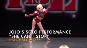 Watch JoJo perform her jazz-style solo "She Can't Stop" in this clip from Season 5, Episode 28, "Solo Battle: Round 1." | Dance Moms: Full Numbers