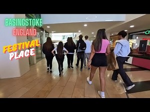 Walk Inside Festival Place Mall Basingstoke 🇬🇧 | Shopping & City Life | Basingstoke 4K Walking Tour