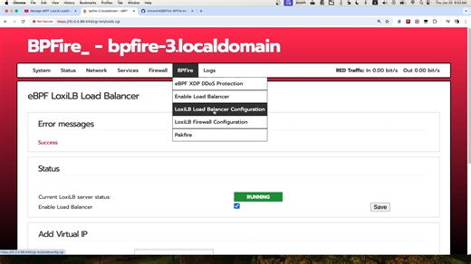 BPFire 用户界面创建负载均衡虚拟 IP