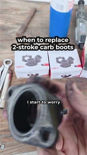 Cracked carb boots will wreck your sled (2 stroke repair: check THIS)