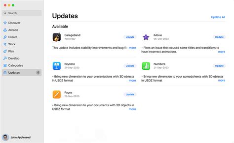 updating application in app store