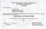 South Carolina General Contractor License Search Pictures