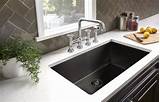 Dark Faucet With Stainless Sink Photos