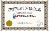 Free Online Food Handling Certificate Pictures