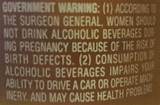 Images of Surgeon General Alcohol Warning Sticker