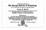 Georgia Institute Of Technology Diploma Pictures