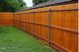 Images of Wood Fence With Metal Posts