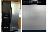Faux Stainless Steel Refrigerator Cover Photos
