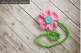 Images of Crochet Flower Bookmark