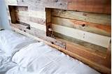 Pallet Headboard With Shelves