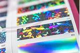 Photos of Holographic Foil Printing