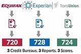 Pictures of Three Different Credit Bureaus