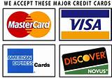 Photos of All Major Credit Cards