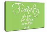 Pictures of Family Quotes Canvas Prints
