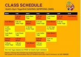 Golds Class Schedule