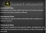 Pictures of Army General Orders