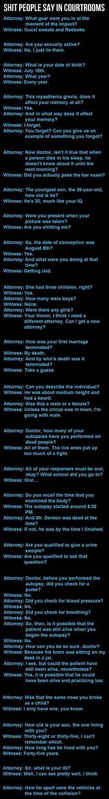 Stupid Things Lawyers Say