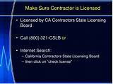 California Contractors License Search Photos