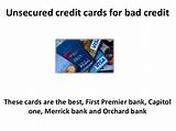 The Best Unsecured Credit Cards For Bad Credit Pictures