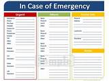 Images of Printable Emergency Card
