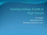 Images of Earning College Credit In High School