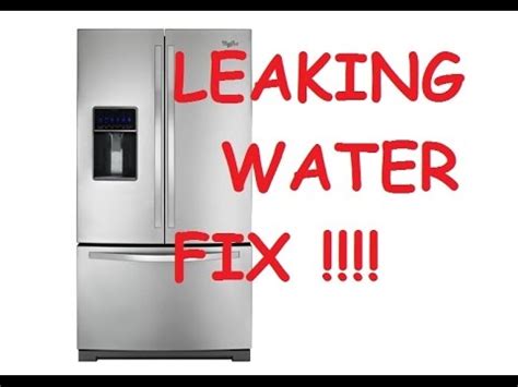 Whirlpool Side By Side Refrigerator Leaking Water From Freezer Photos