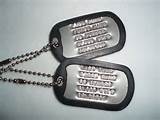 Photos of Dog Tags Military